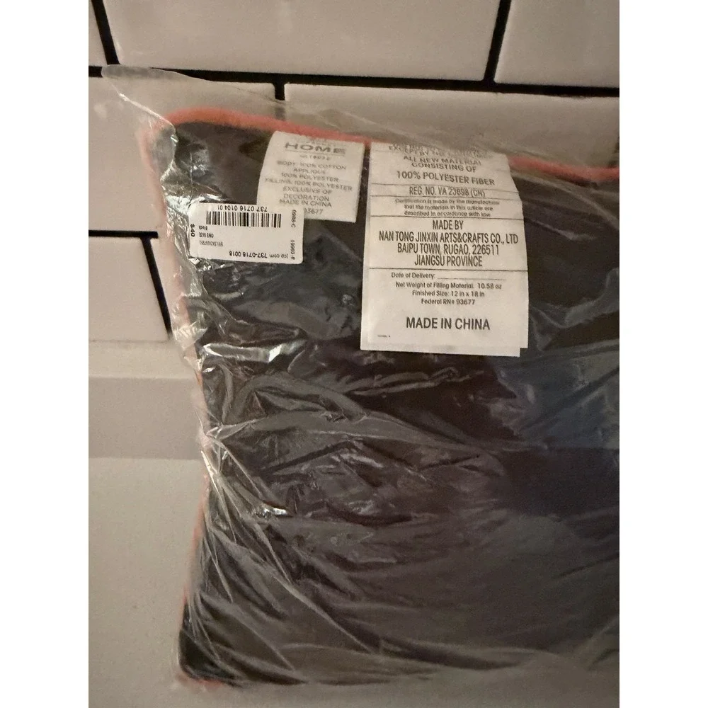 Halloween Pillow Orange Jack-o-lanterns Happy Creepy Scary New JCP Home